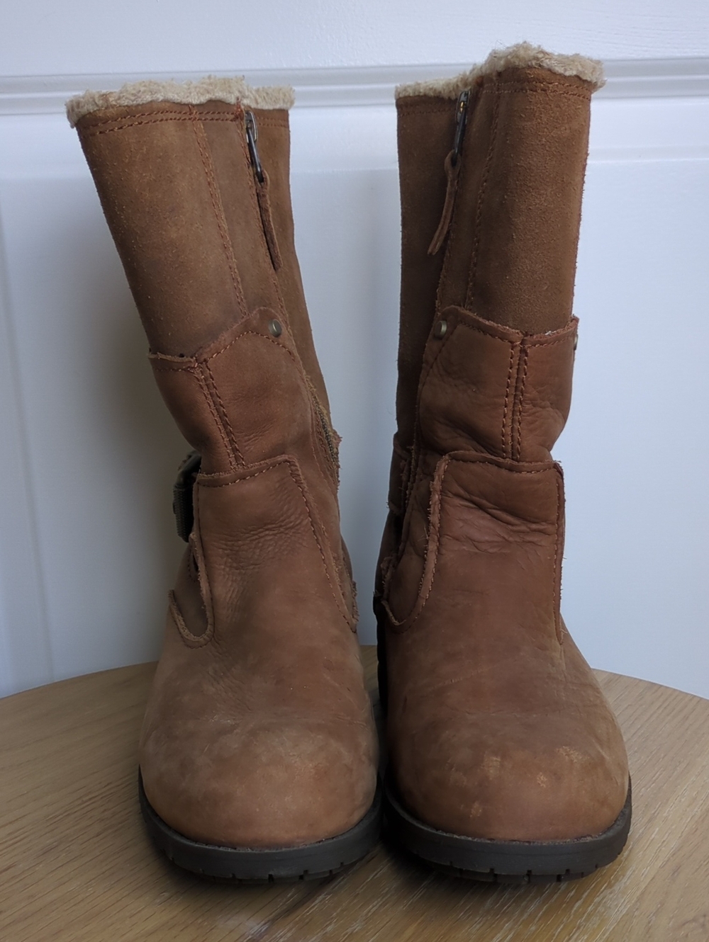 Caterpillar Brown Tan Shearling-Lined Suede Winter Boots